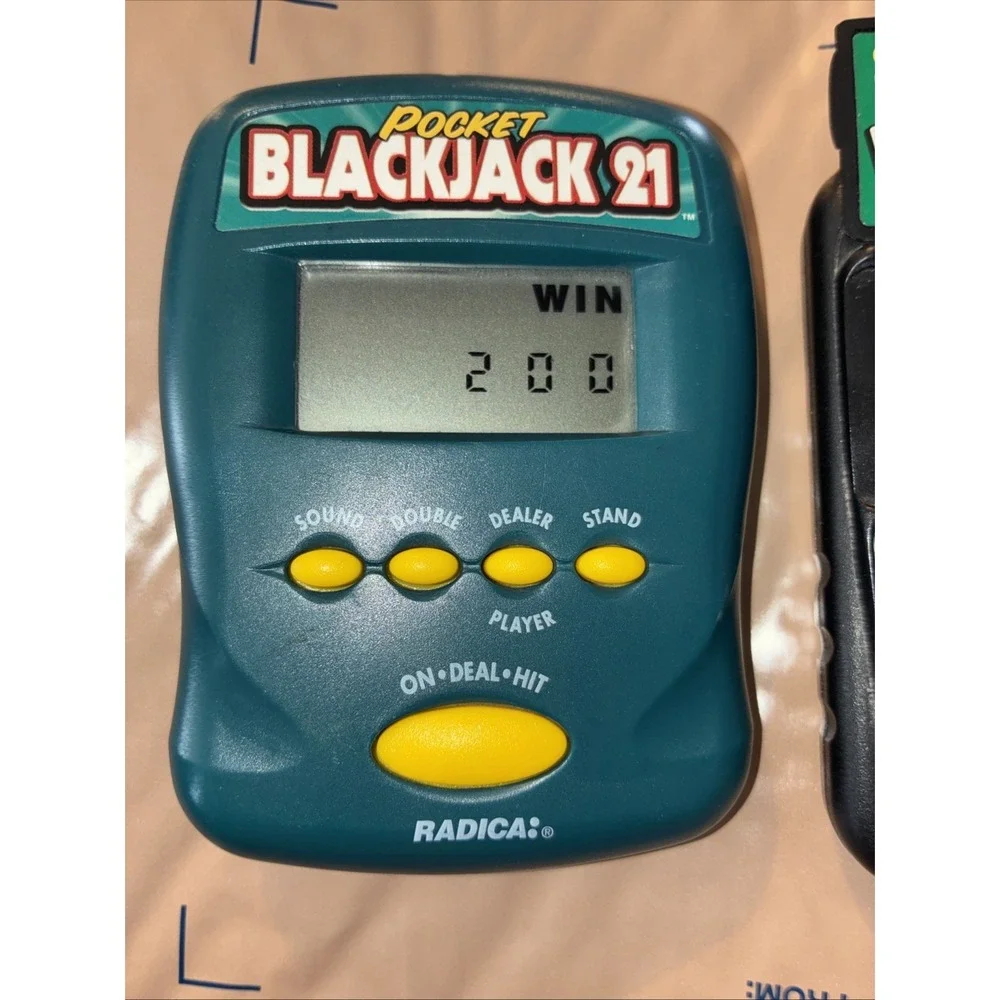2 Vtg Radica Blackjack 21 Game Model 2850 Electronic handheld Game Tested